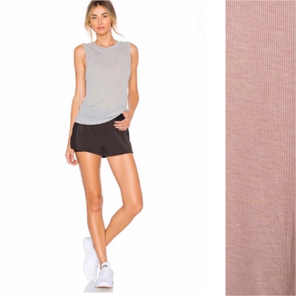 Free People Movement Om Semi Sheer High Crewneck Sleeveless Ribbed Knit Tank NWT